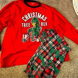 Christmas Tree Rex PJs Children’s Place matching family 3X/ XXXL Unisex